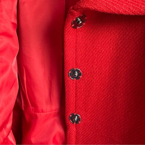 Jacob Women's Bold Scarlet Pea Coat - Picture 4 of 13